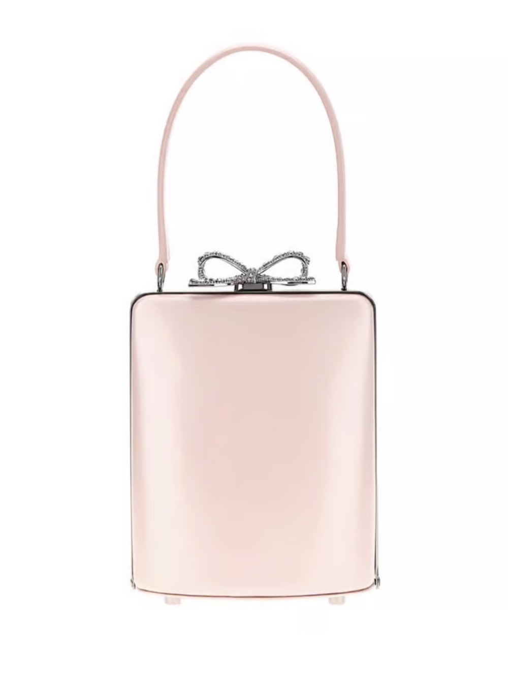 Self-Portrait Blush Pink Jeweled Bow Top-Handle Mini Bag
